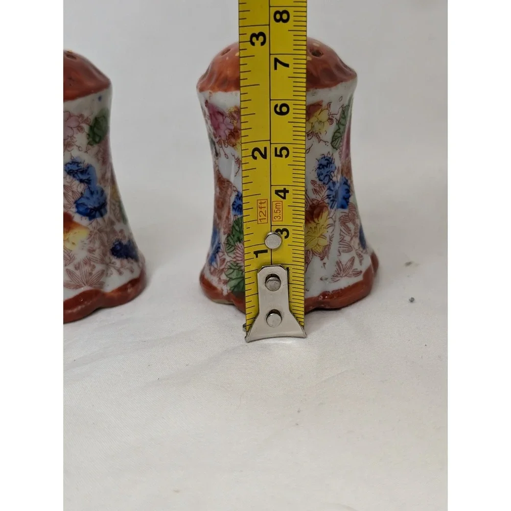 Vintage Japanese Salt Pepper Shakers Noritake Nippon Pair Porcelain‎ Geisha Ware